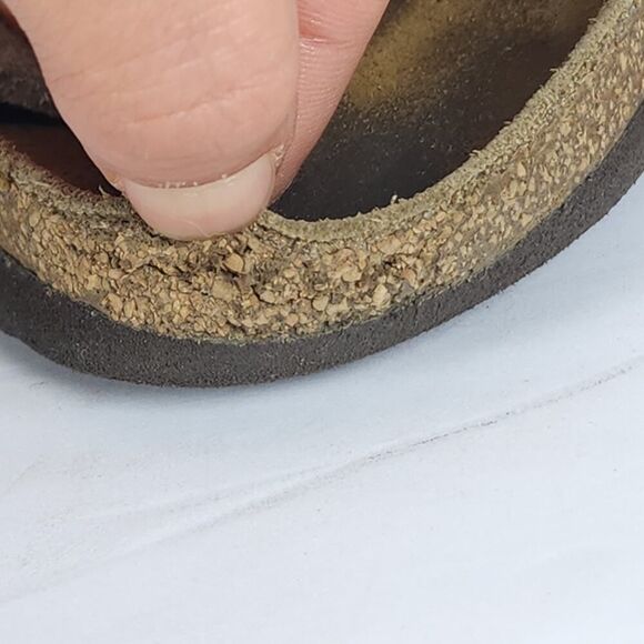 BIRKENSTOCK Women's Arizona US6 EU37 Taupe Suede 2 Straps Slide Sandals Shoes - Picture 14 of 16